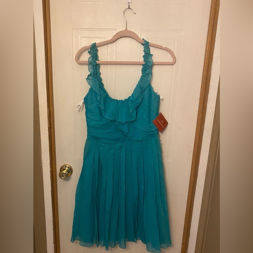 Watters Turquoise Sleeveless Cocktail Dress NWT